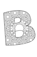 Alfabet mandala kleurplaat 2